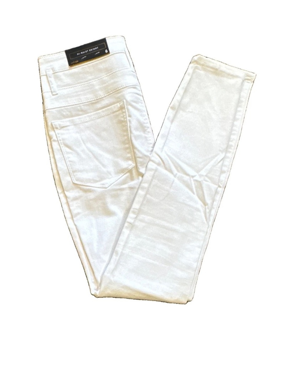 Refuge Women's White Skinny Stretch Denim Jeans High Rise Light Wash Size 6